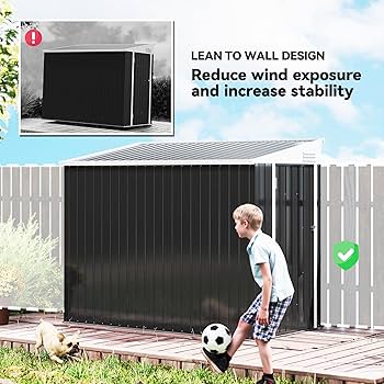Hobby Shop ＊コタツ＊ Amazon.com : Outsunny 4' x 7.7' Metal Outdoor Storage Shed